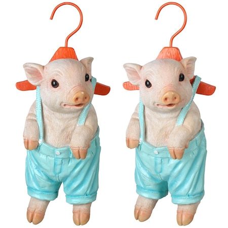 Design Toscano Hanger Hog Hanging Pig Statue: Set of Two QM92929400